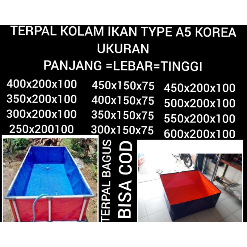 TERPAL KOLAM IKAN (300X200X100) SUPER TEBEL