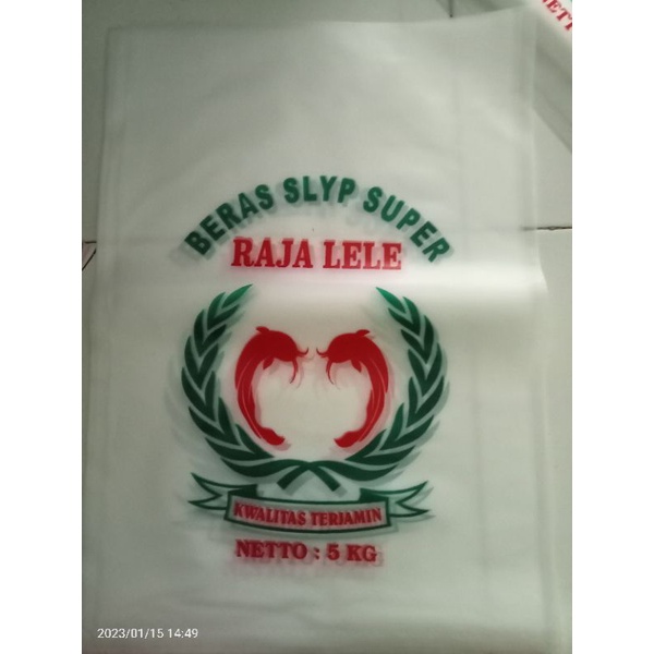 

Plastik kemasa beras 5kg cap RAJA LELE