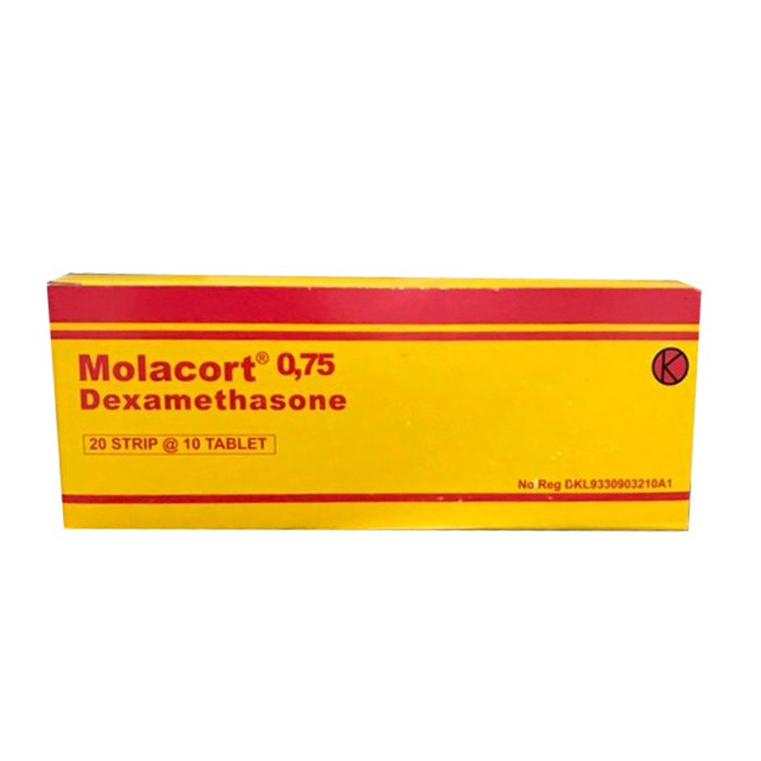 MOLACORT 0.75 0.75 MG 1 STRIP @ 10 TABLET