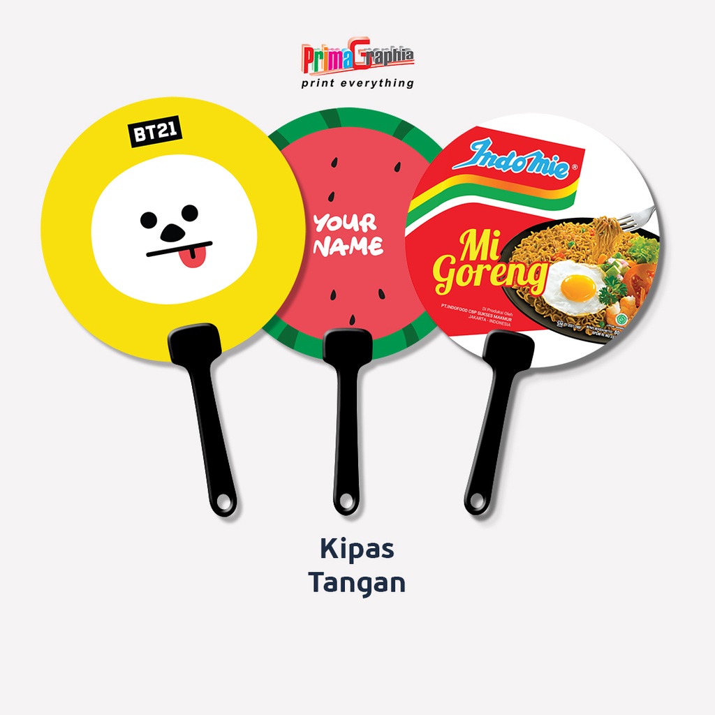 Cetak Kipas Tangan Custom Desain Template