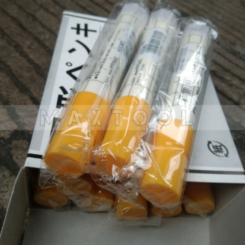 

solid marker sakura spidol permanen penanda besi baja alumunium warna kuning