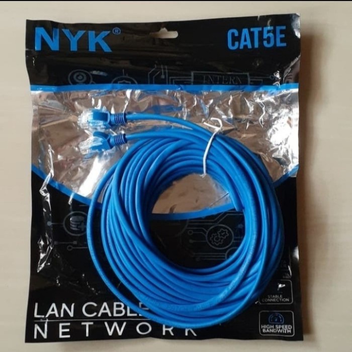 Kabel LAN UTP 40M RJ45 Cat 5e Cable 40Meter terpasang konektor cat5e