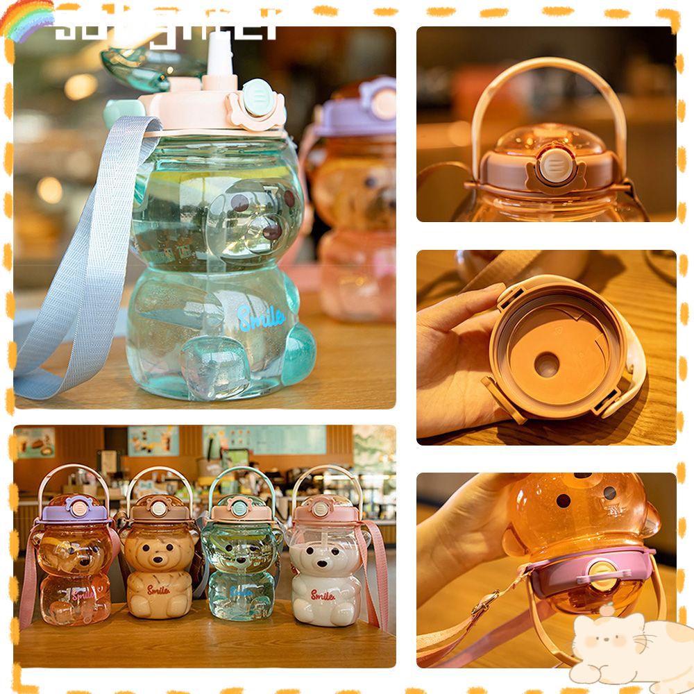 Solighter Kettle Portable Perlengkapan Camping Transparan Kawaii Lovely Botol Plastik