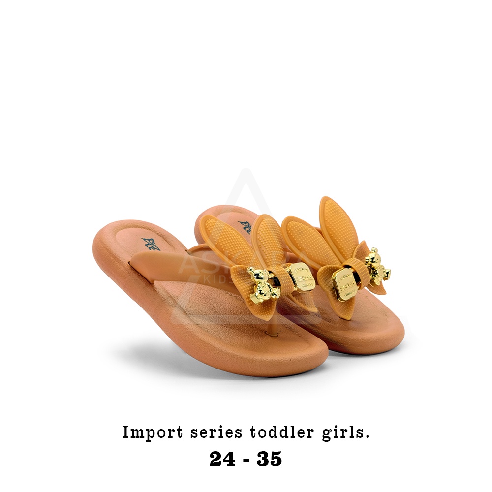 AKS New Sandal anak Jepit Anak perempuan Import Model Pita 24-35