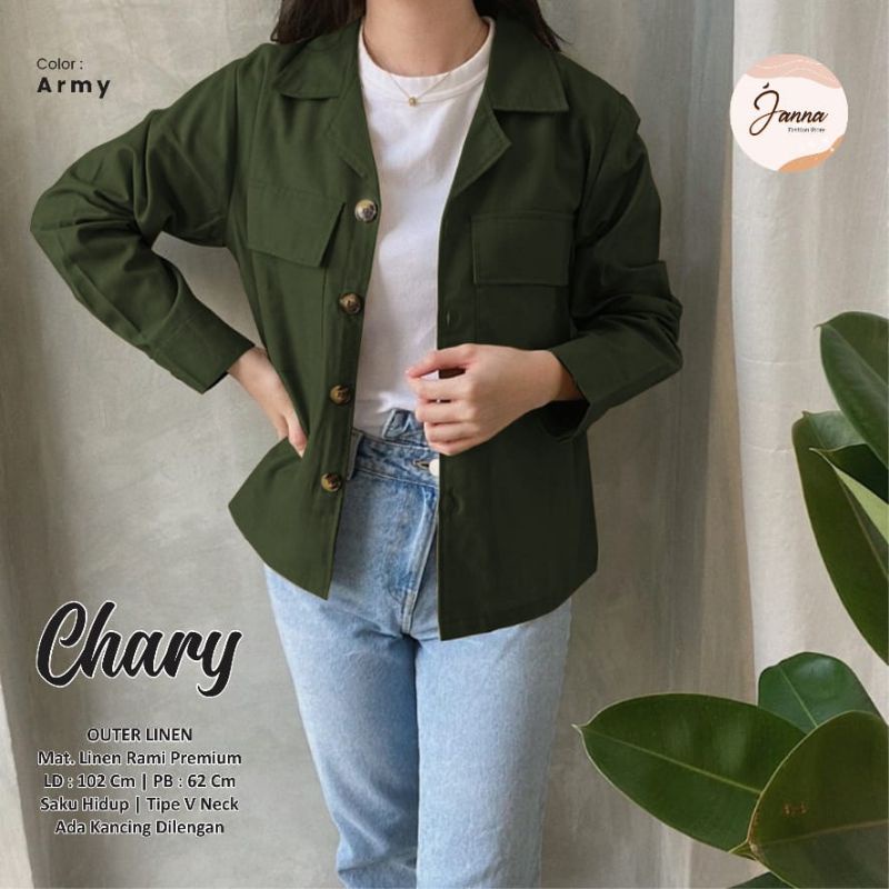 CHARY OUTER FASHION WANITA TERBARU BY JANNA