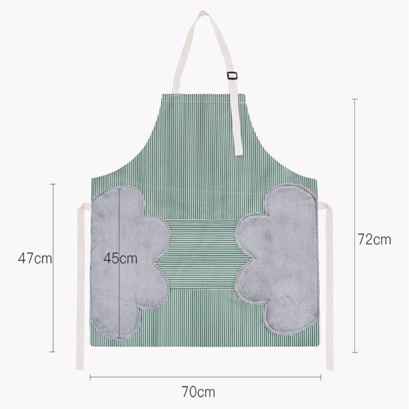 Celemek Masak Apron Dapur Anti Air Dan Minyak bisa Lap Tangan Motif Garis Awan