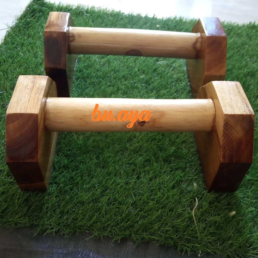 Kalistenik Alat Bantu Hand Stand Push Up Paralet Kayu Wood Parallettes