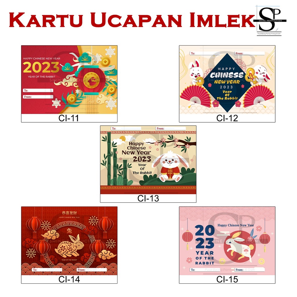 Kartu Ucapan Imlek Gift Card Chinese New Year