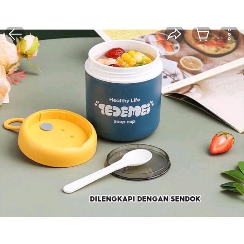 TEMPAT SOUP TEDEMAI CUP/TRAVEL SUP CUP / KOTAK BEKAL PLASTIK BPA FREE