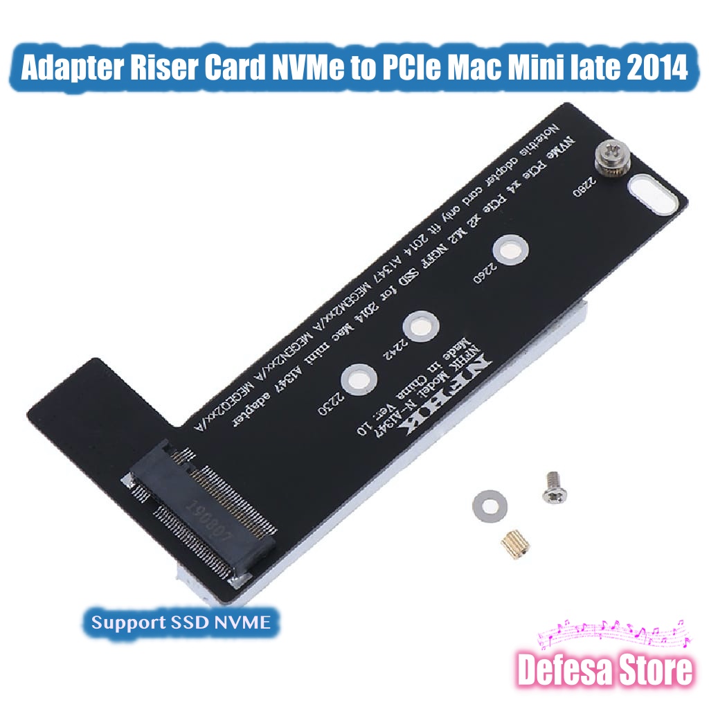 Adapter Riser Card NVMe to PCIe Mac Mini A1347 late 2014
