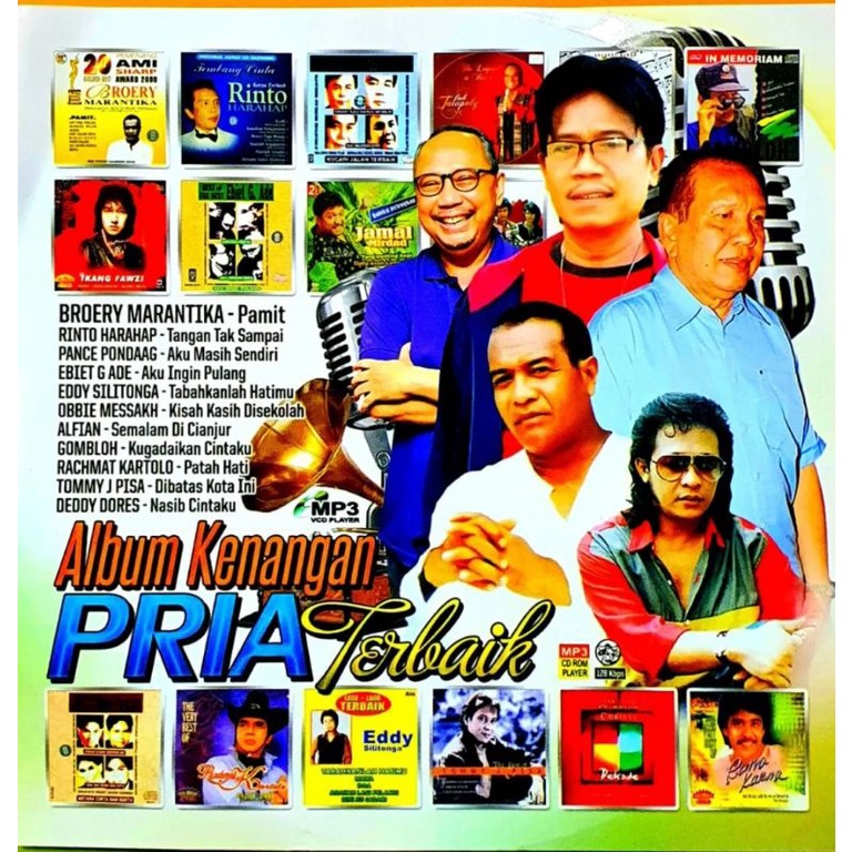 KASET CD MP3 LAGU ALBUM KENANGAN PRIA TERBAIK - KASET MP3 LAGU POP LAWAS - KASET CD LAGU POP NOSTALG