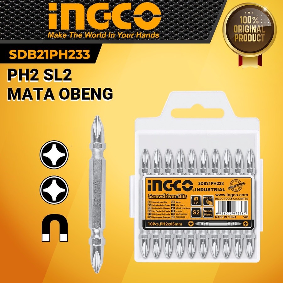 Jual Mata Obeng Ph Ingco Sdb Ph Screwdriver Obeng Plus Sekrup Bolak Balik Gypsum Double End