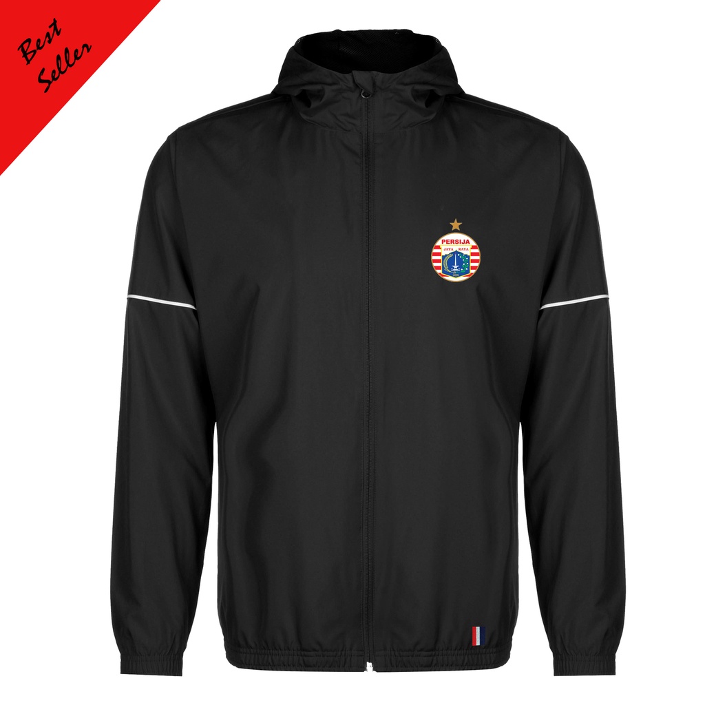 Jaket Windproof Pria Logo Persija / Jaket Windbreakers Parasut Original Bahan Tebal Dan Berkualitas