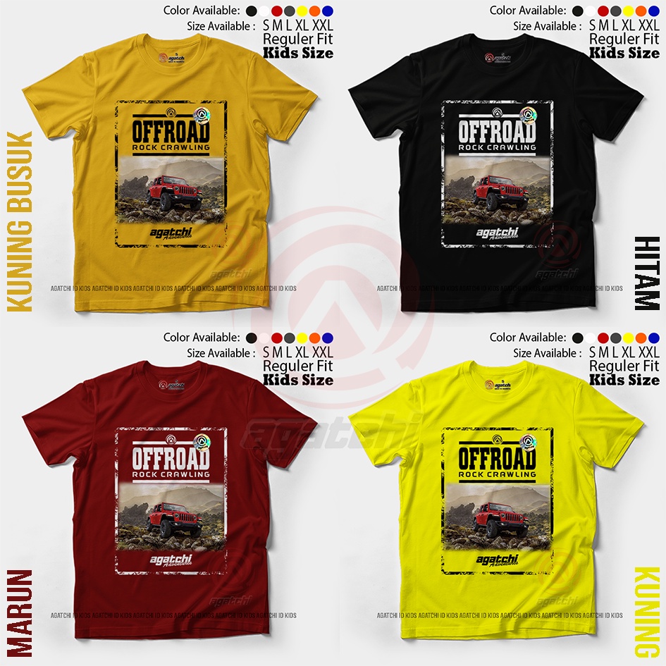 Baju Kaos Atasan Anak Laki - Laki Agatchi Motif Mobil Offroad