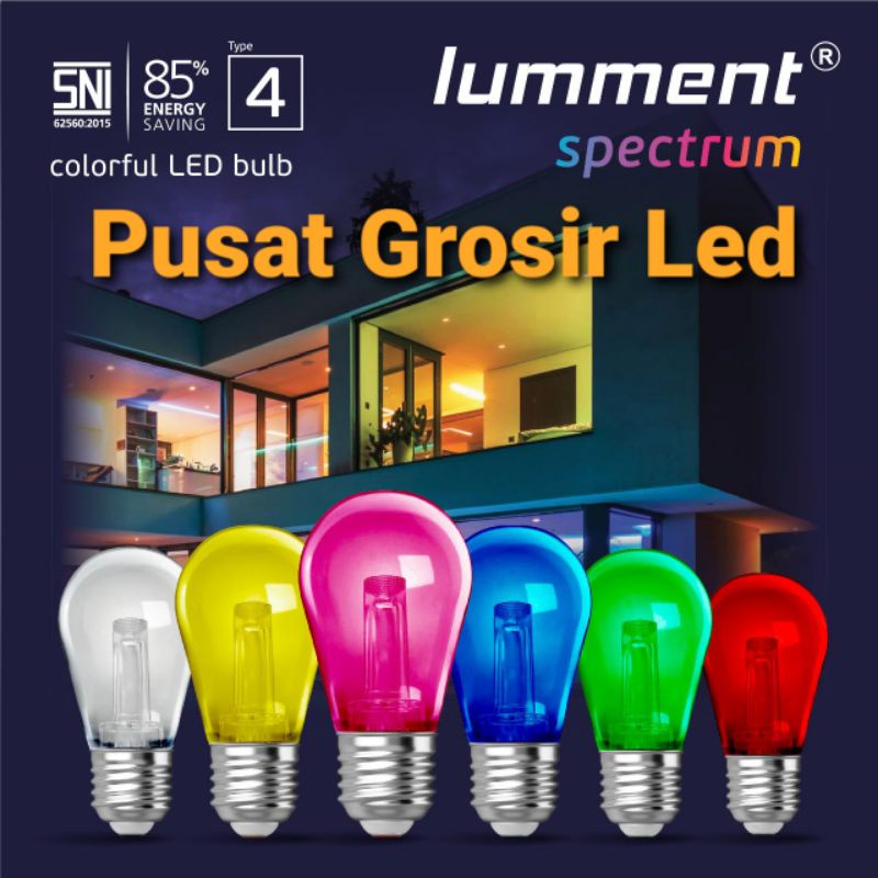 PAKET HEMAT 10 BUAH Lampu CAFE Led Lumment Warna 4 Watt SPEKTRUM