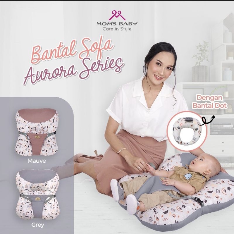 [2 kg] Mom's Baby Sofa Bayi Multifungsi (ada gasper ) + Bantal Lengan Peang Aurora Series - MBB 2009