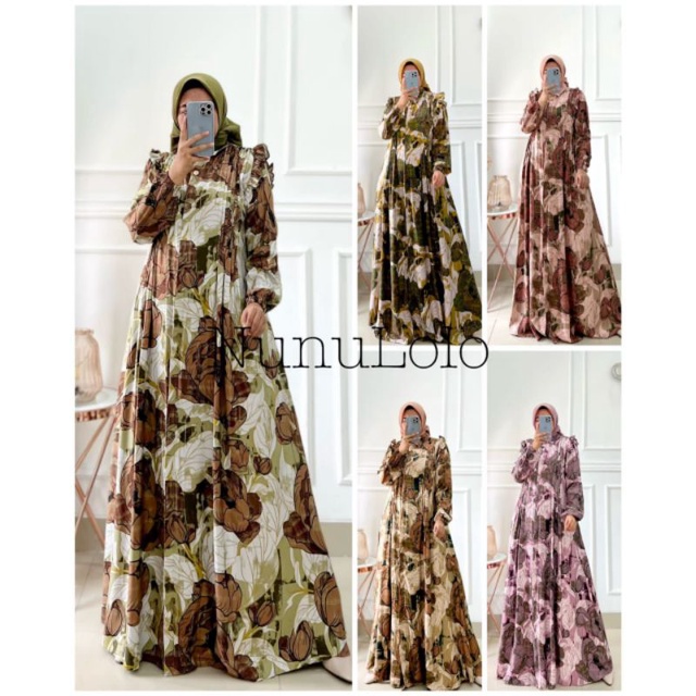 Ready Lovella Dress by Nunulolo Gamis Muslim Original