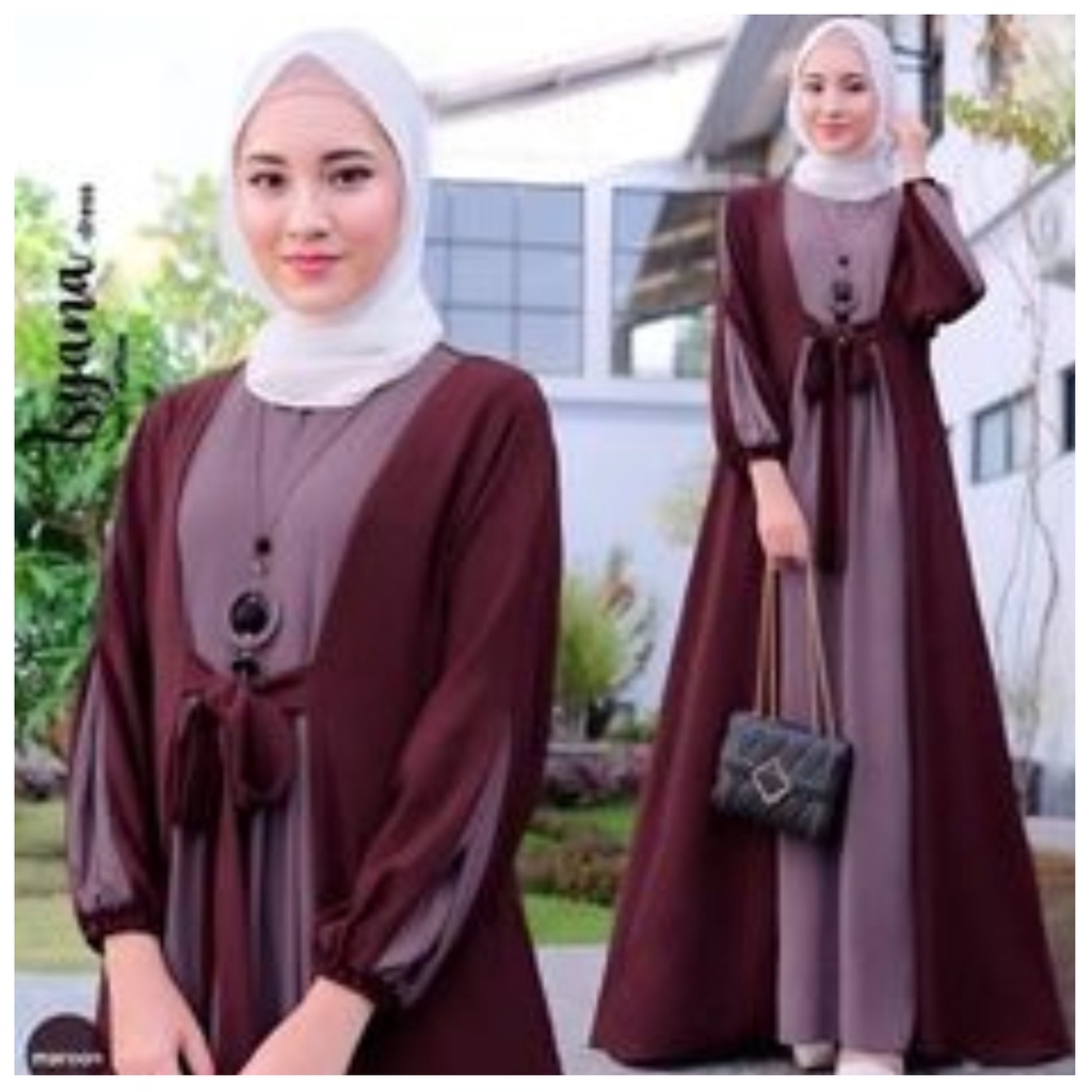 jasmine gamis terbaru baju lebaran 2023 wanita dress muslimah kekinian maxi cringkle