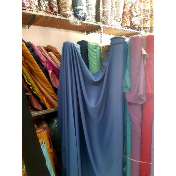 Jual Kain Maxmara Premium Warna Denim Satin Maxmara Seragam Bridesmaids Gamis Kebaya Shopee