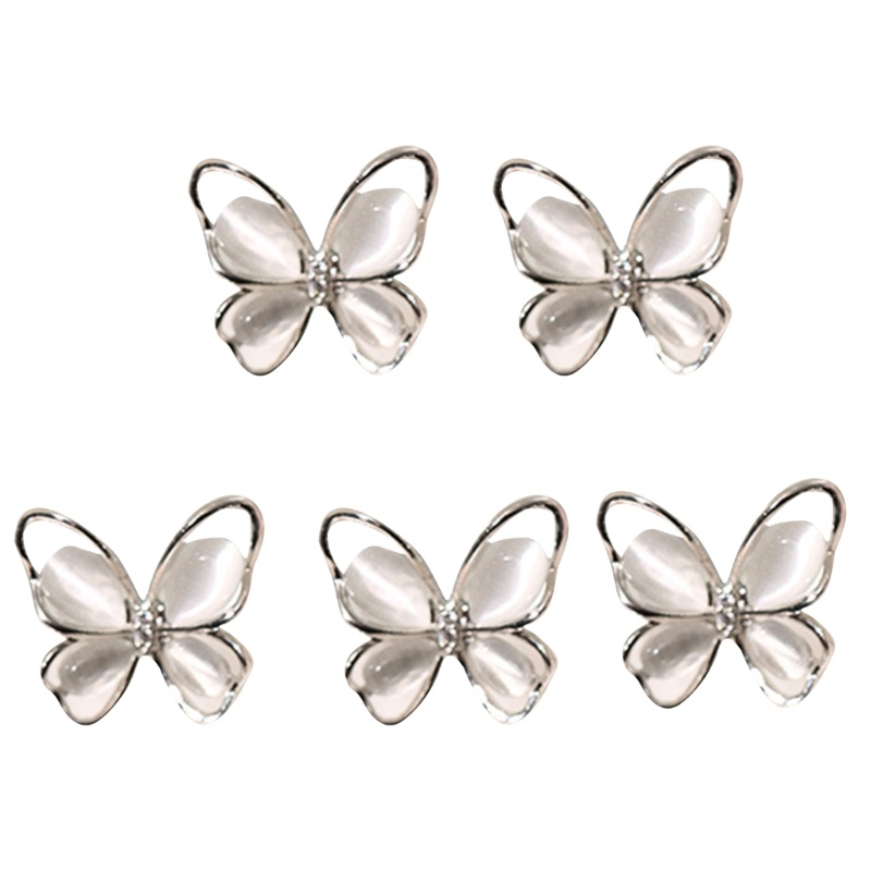 Siy Nail Art Rhinestones Metal Nail Studs 3D Pesona Kuku Kupu-Kupu-Kuku Berlian