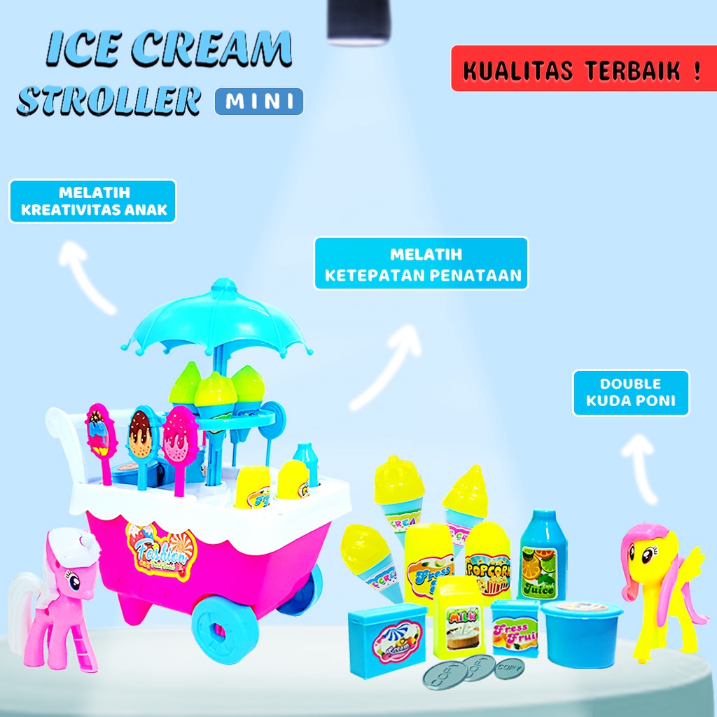 Mainan Gerobak Es Krim/ Ice  Cream Stroller 2Pony 503 JSP