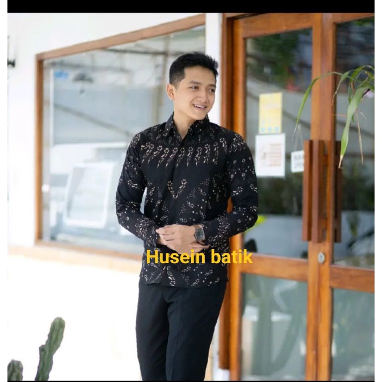 KEMEJA BATIK PRIA SLIMFIT BAHAN KATUN SANFORIS PREMIUM FULL FURING