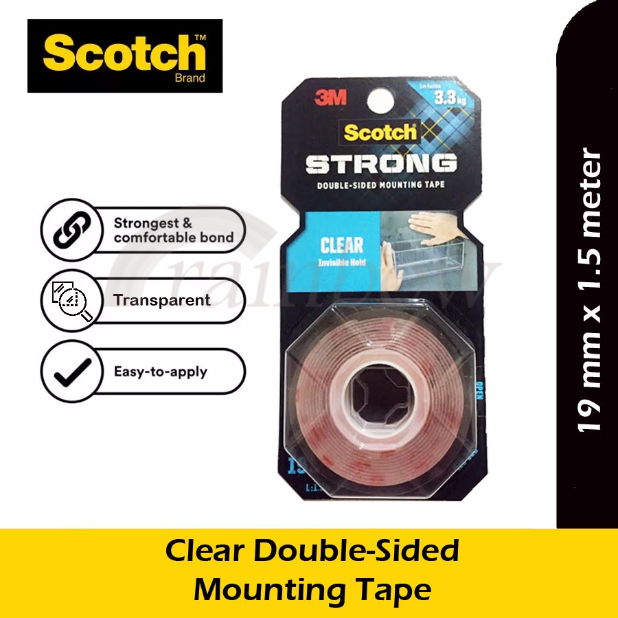 

3M Scotch CLEAR STRONG Double Sided Mounting Tape 410 Transparent Tape