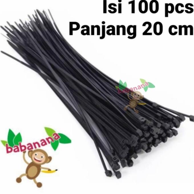 

100pcs cable ties 20cm pengikat kabel perapih organizer serba guna