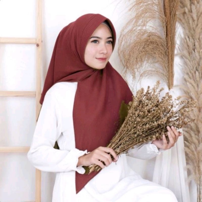 Hijab Segitiga Pet Instan Jersey Premium | COD Segitiga pet instan | Segitiga Instan Pet Jersey