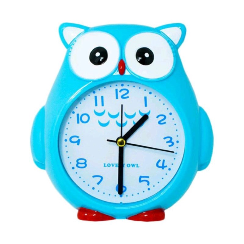 JAM BEKER KARKTER OWL MOTIF BURUNG HANTU JAM MEJA ALARM CLOCK