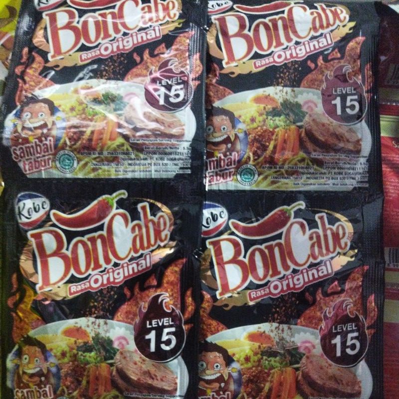 

BonCabe Sambal Tabur Rasa Original, Bumbu Rujak, Bawang sachet Level 50, 15 dan 10