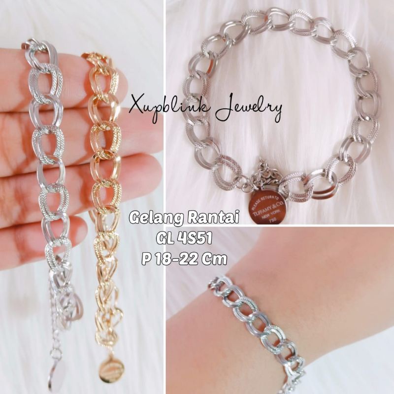 Gelang Titanium Sisik Naga Anti Karat Xupblink Jewelry