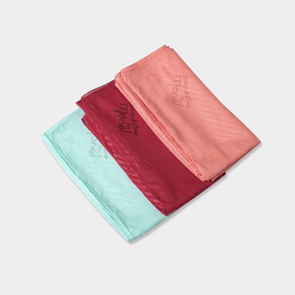 Monel - Hijab / Kerudung Segi empat - Embossed Line