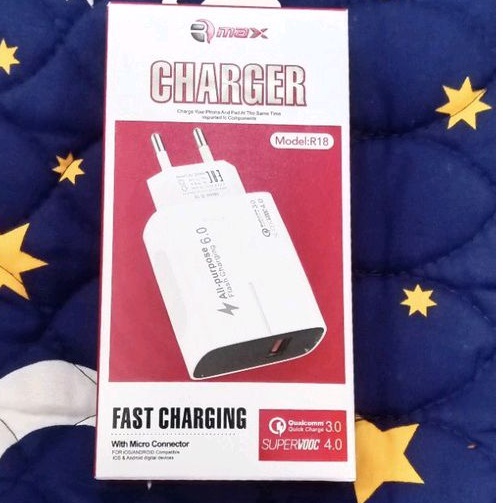 Charger Super Vooc R-Max Original free kabel Micro USB