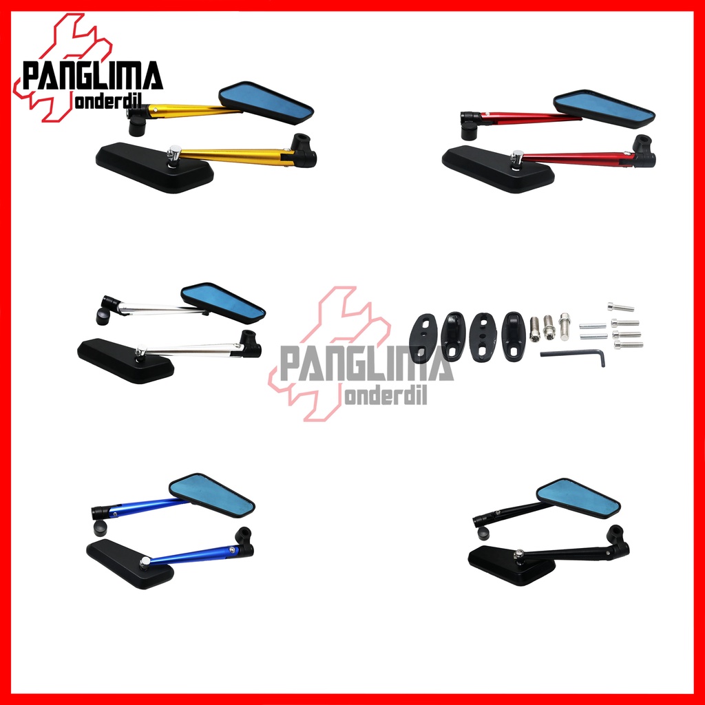 Spion Variasi J002 Circuit-Sirkuit Untuk Semua Jenis Motor-Universal Merah-Biru-Emas-Silver Honda-Szk-Ymh Sepion-Cermin-Kaca Kiri-Kanan Set