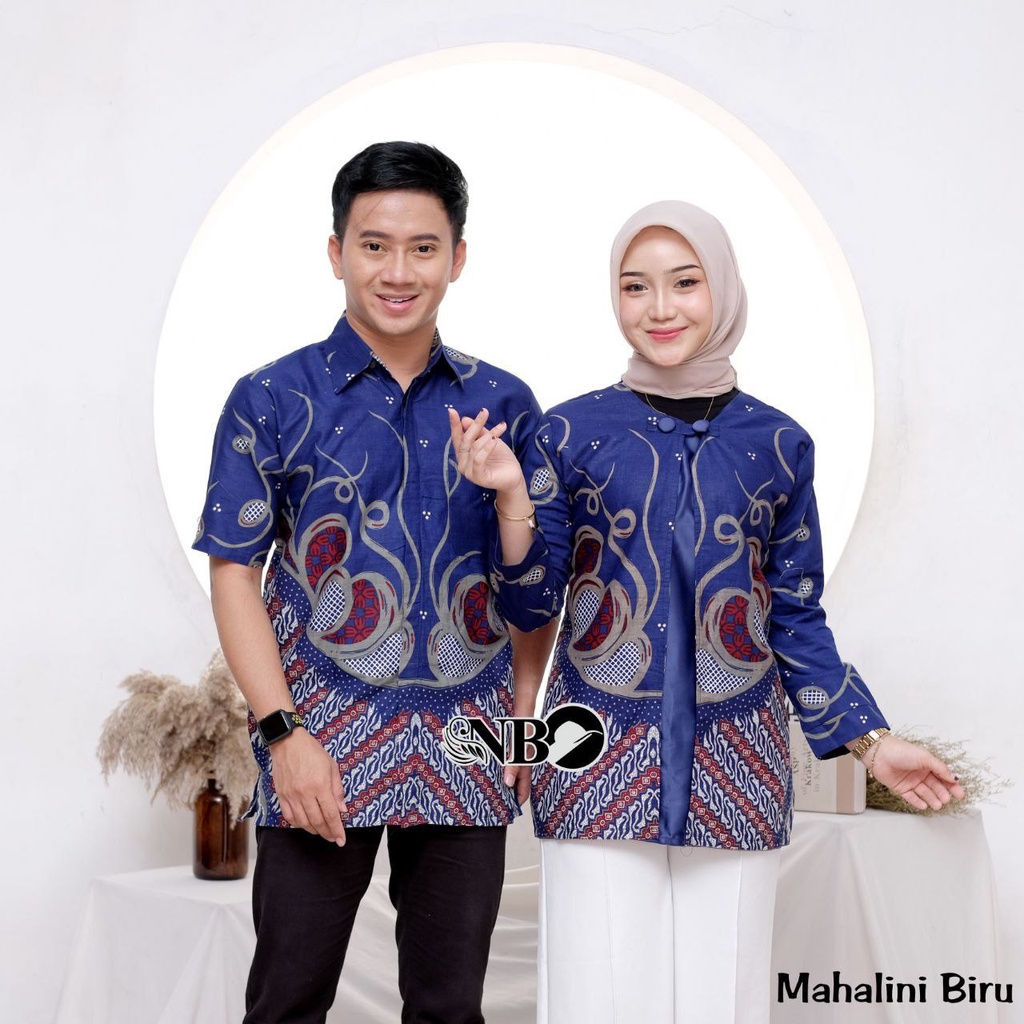 Batik Couple Modern Atasan Blouse Batik Kerja Kantor Wanita