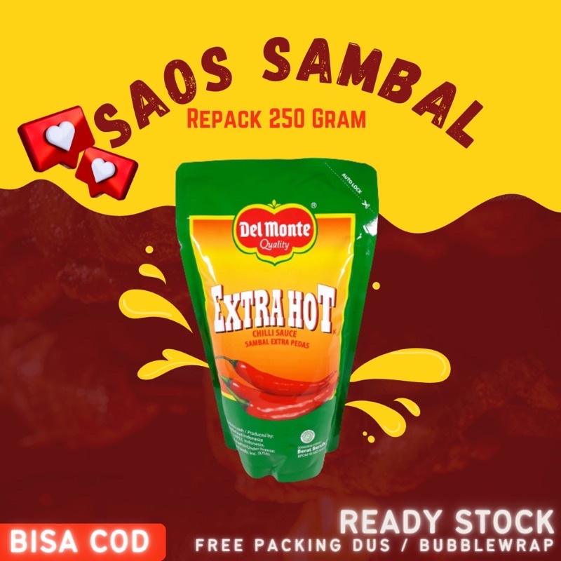 

Saos Delmonte Saos Extra Hot Saos Pedas Repack 250 Gram READY STOCK