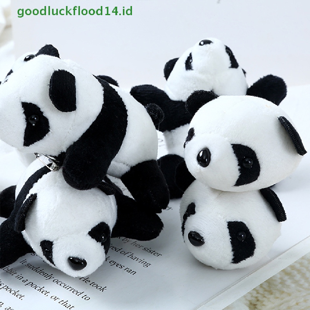 [GOOGFOUR] Panda Bros Boneka Beruang Hewan Kartun Pin Berbulu Mewah Lucu Bros Pin [TOP]