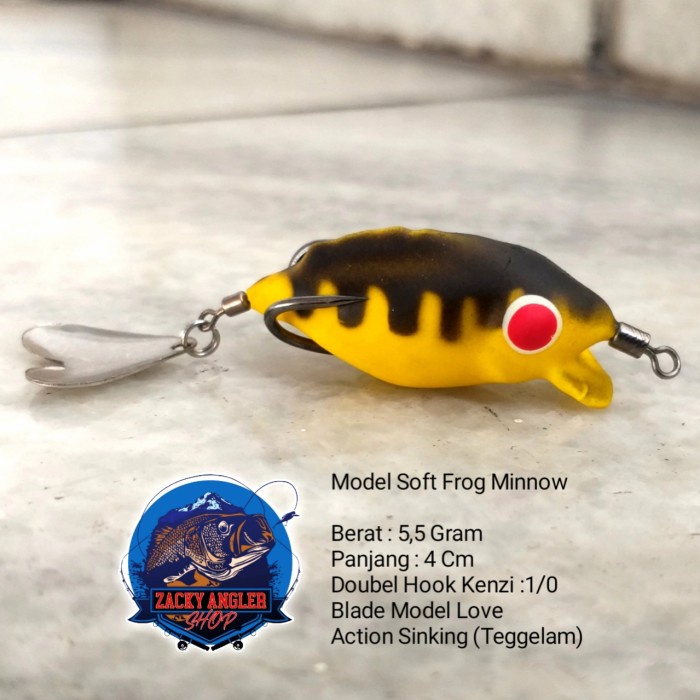 DISKON Soft Frog Minnow 21 Lure Action Sinking/Tenggelam MURAH