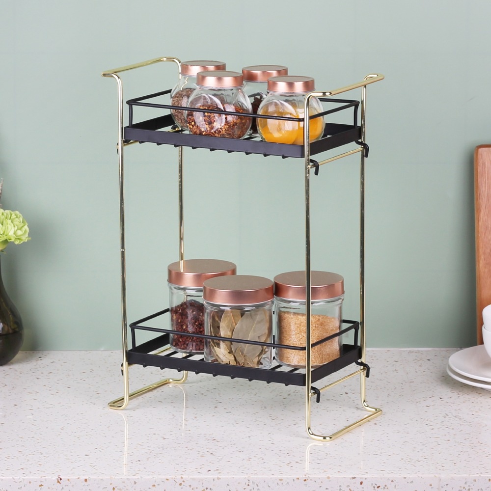 Informa - Informa Stormy Rak Piring 2 Tingkat - Gold/Rak dapur