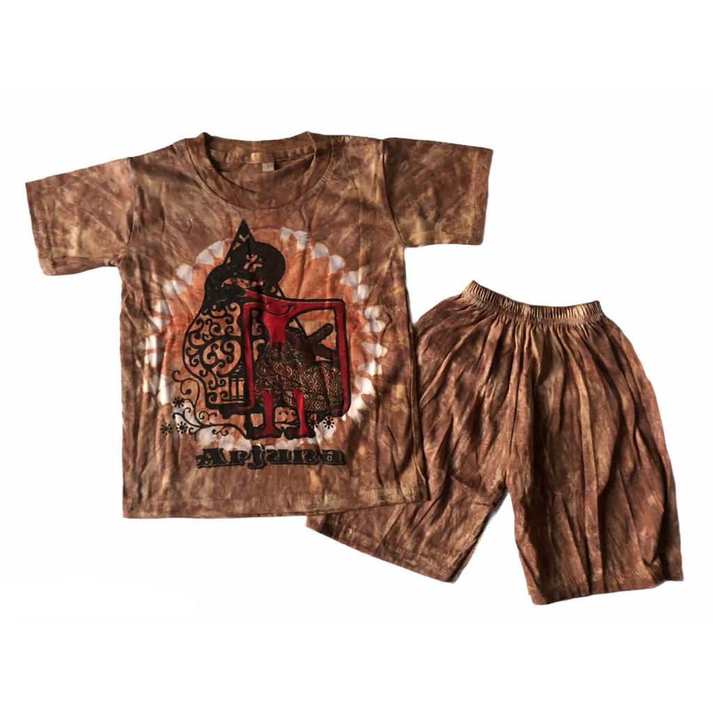 BAJU SETELAN WAYANG ANAK 1-6 TAHUN // MOTIF WAYANG ARJUNA // TERLARIS DAN TERMURAH