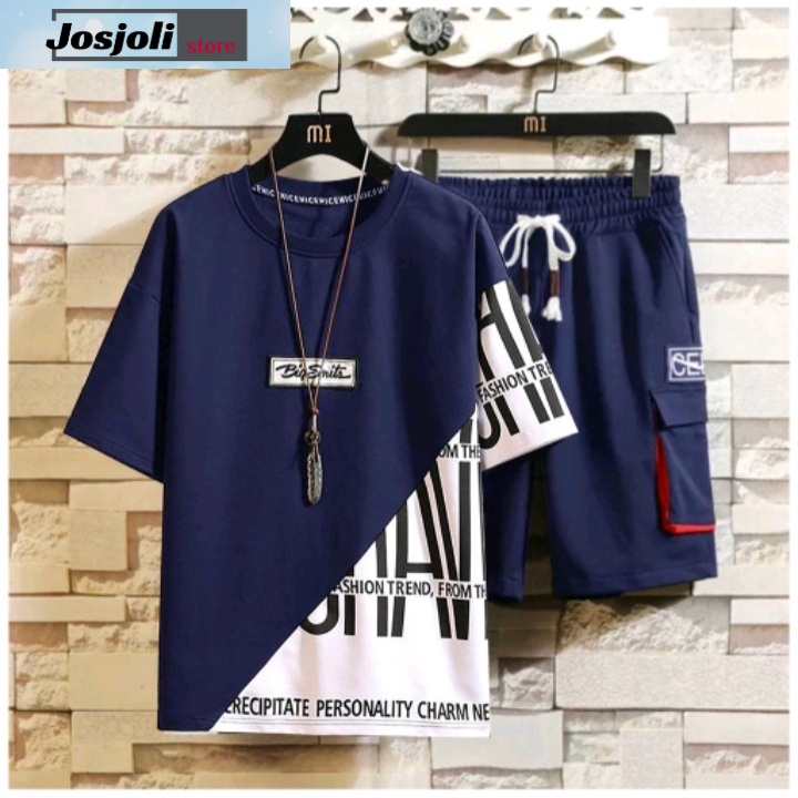 JOSJOLI_STORE/Stelan Pitate dan Reck/Satu Stel Atasan dan Bawahan Pria Dewasa/Fit M To XL