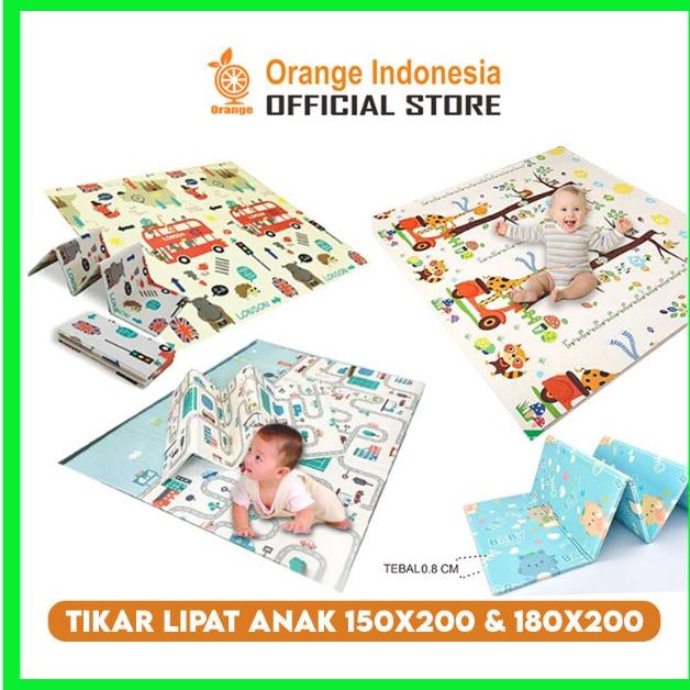 Playmate Bayi Tebal Karpet Lipat Tebal 0.5cm Double Pad 2 karpet