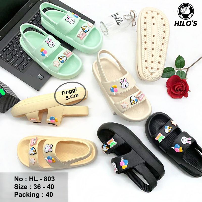 Lalisa Sandal  Gunung Wanita Korea Jibbitz