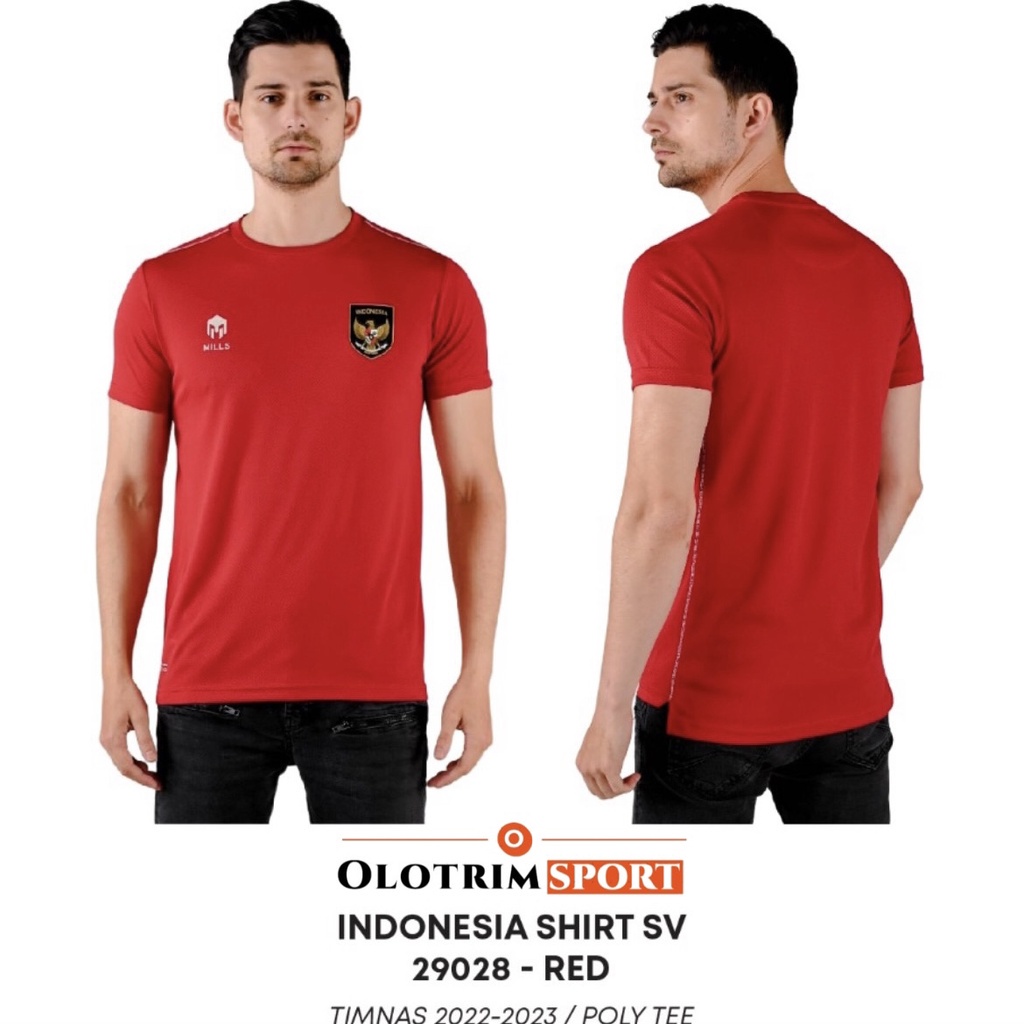 Jersey Kaos Timnas Indonesia MILLS Indonesia Shirt SV Original