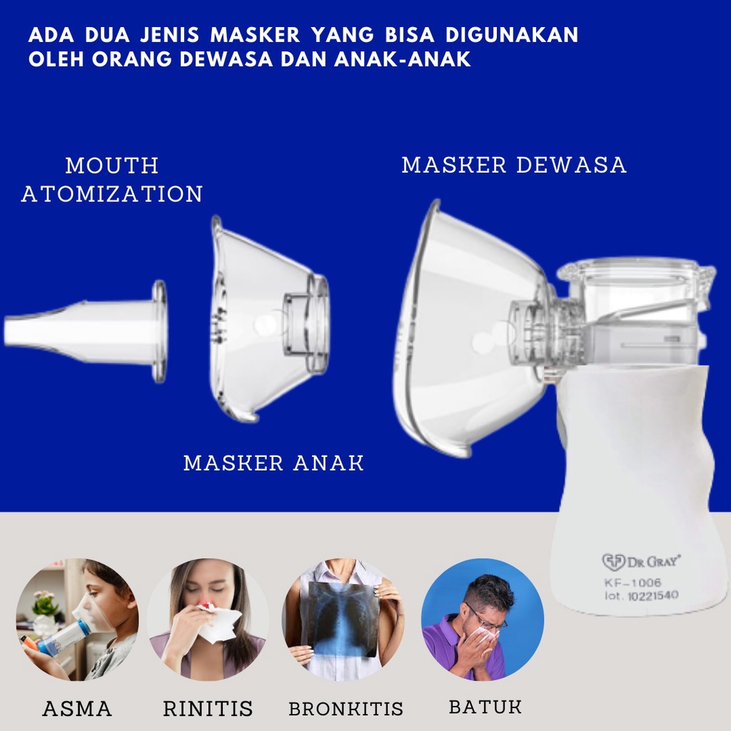 Nebulizer Ultrasonik [DR GRAY]/Alat Terapi Pernafasan Asma/KF-1006