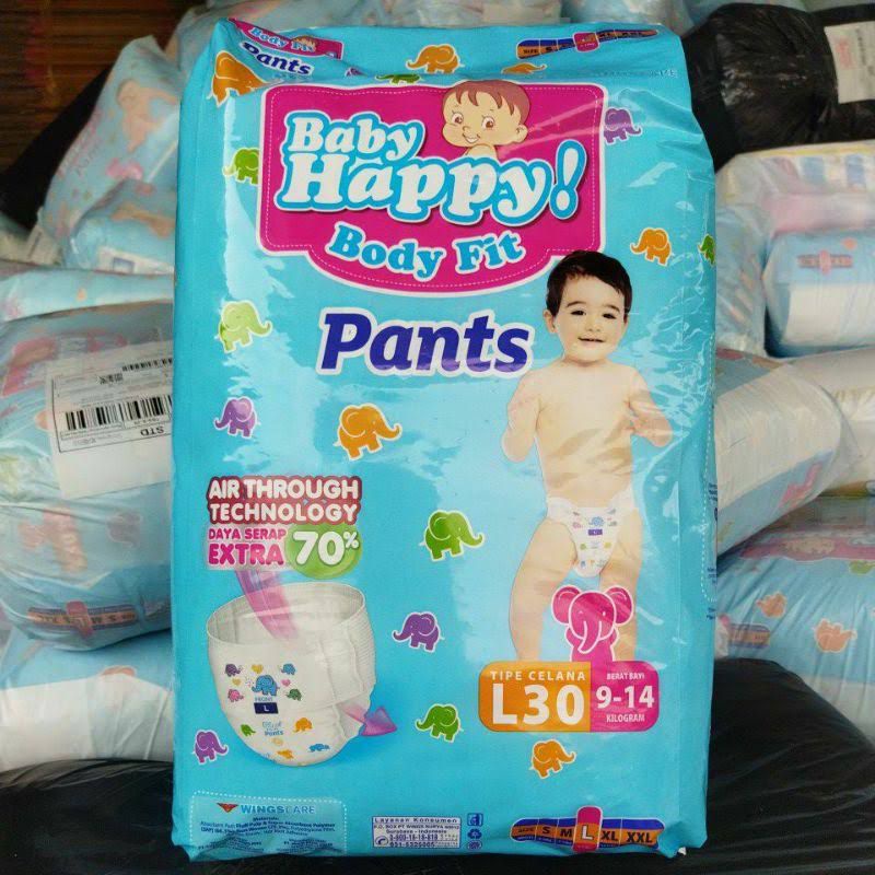 BABY HAPPY L 28 / PEMPERS BAYI TIPE CELANA / DIAPERS ANAK / POPOK BAYI L28