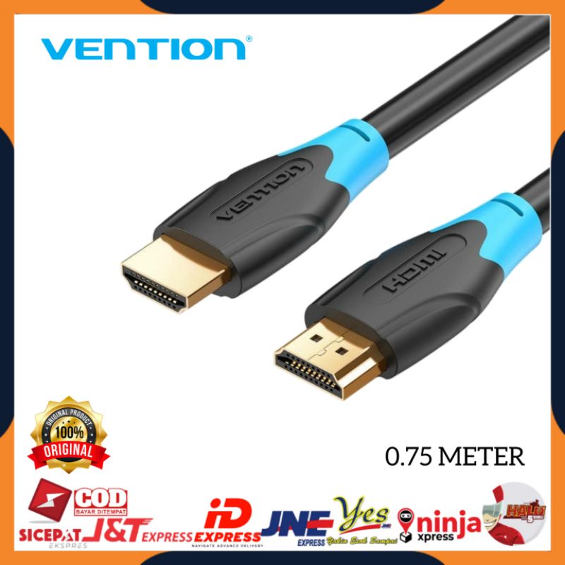 [COD] KABEL HDTV VENTION AAC 0.75 METER 3D V2.0 4K UHD / DARI LAPTOP PS3 KE TV LED &amp; PROYEKTOR