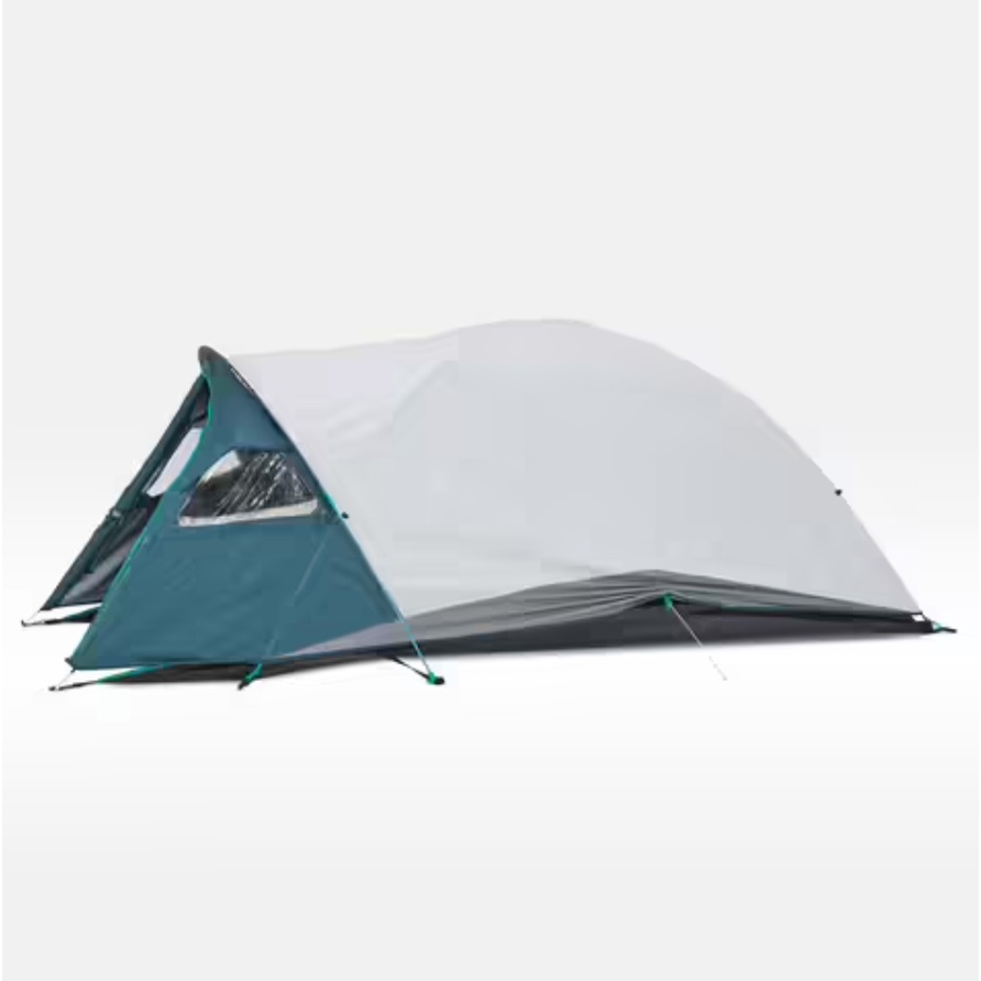 QUECHUA MH100 Tenda Camping Fresh &amp; Black XL Untuk 2 Orang