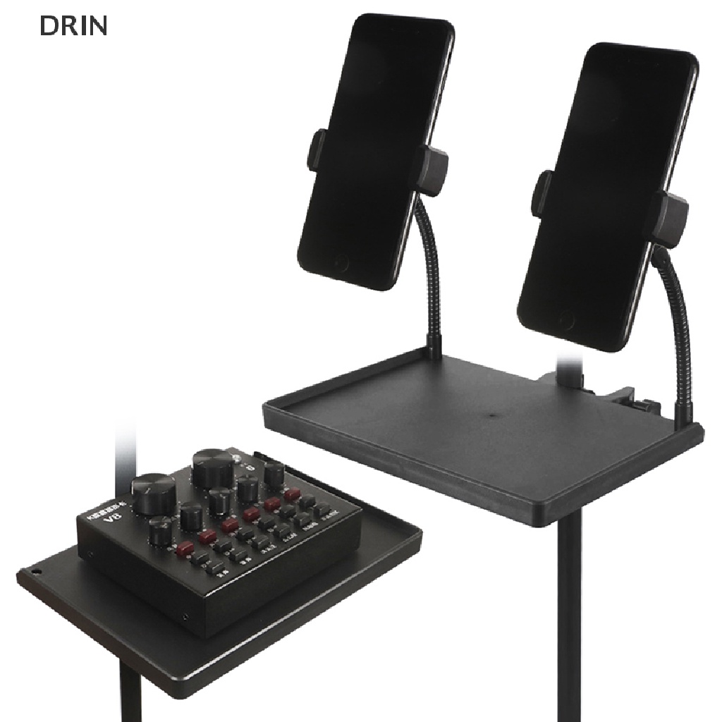 Dr 1Set Microphone Stand Sound Card Tray Live Microphone Plastik Stand Mikrofon Hidup Stand Tray Tripod Aksesoris Studio Broadcasg vn